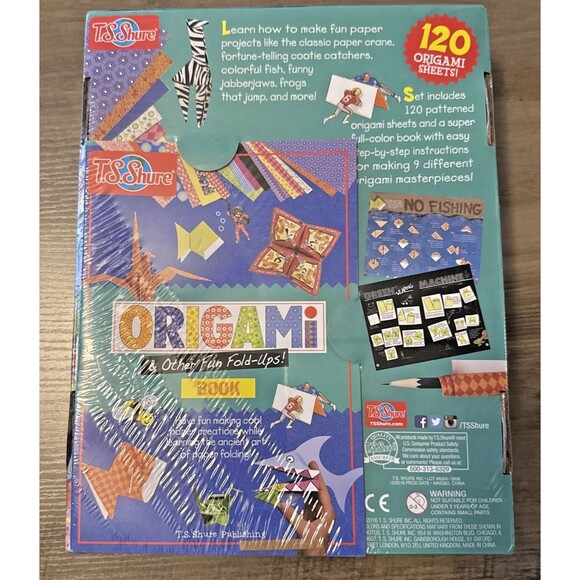 T.S. Shure Origami Creativity Set & Book Paper Folding Kit NEW - Picture 2 of 10